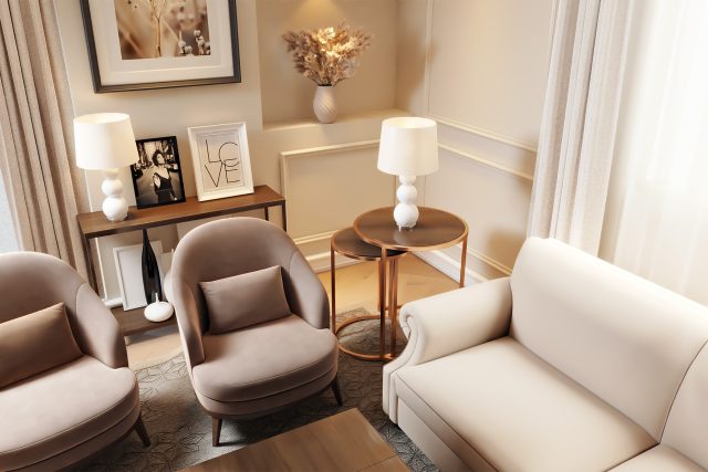 Residential Reception Design -  Contemporary Style